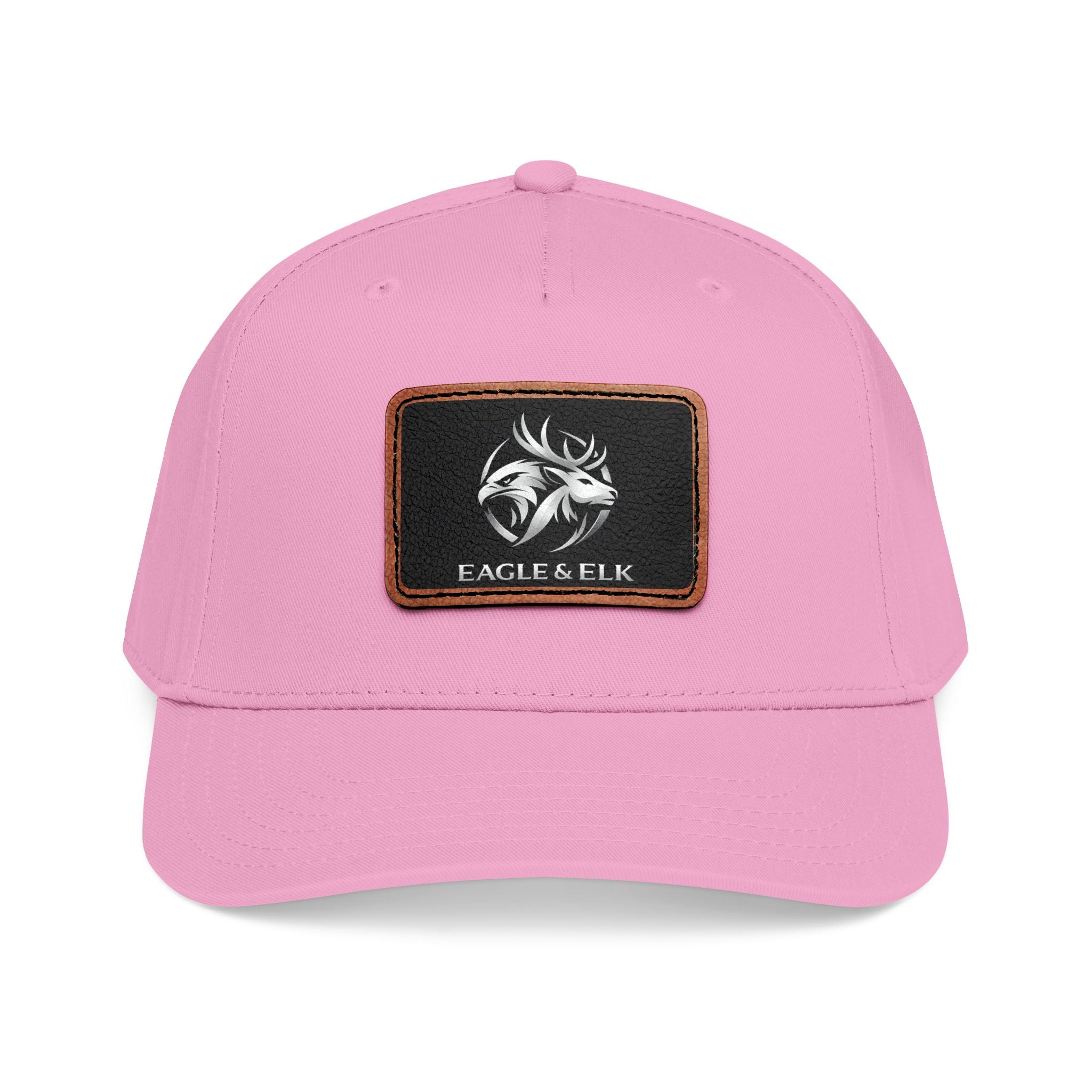 Eagles & Elk Leather Patch Baseball Cap | Two-Tone Mid Profile