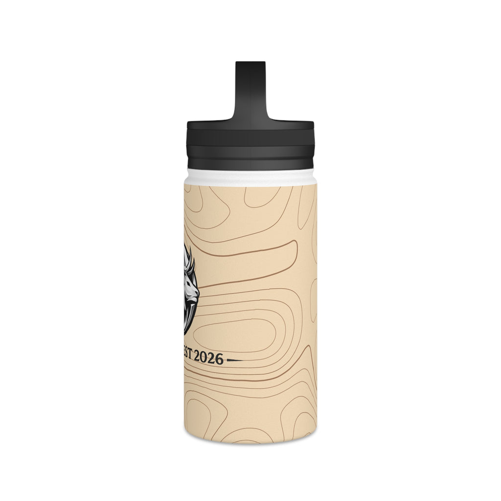 "Map" Stainless Steel Water Bottle, Handle Lid
