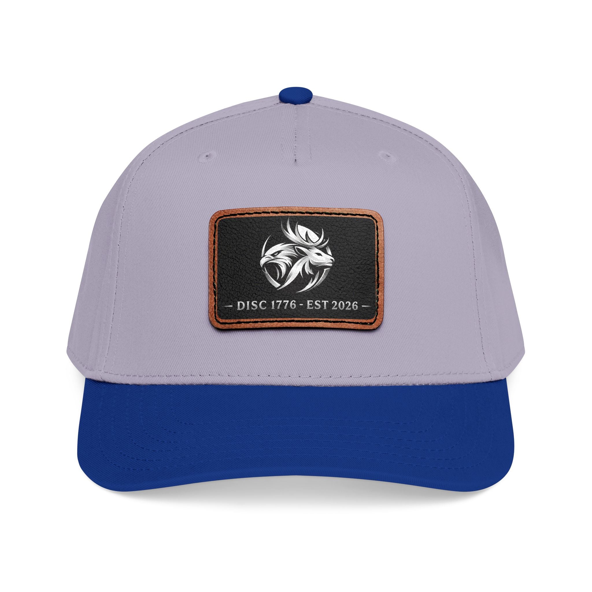 Mid Profile Baseball Cap with Leather Patch (Rectangle)