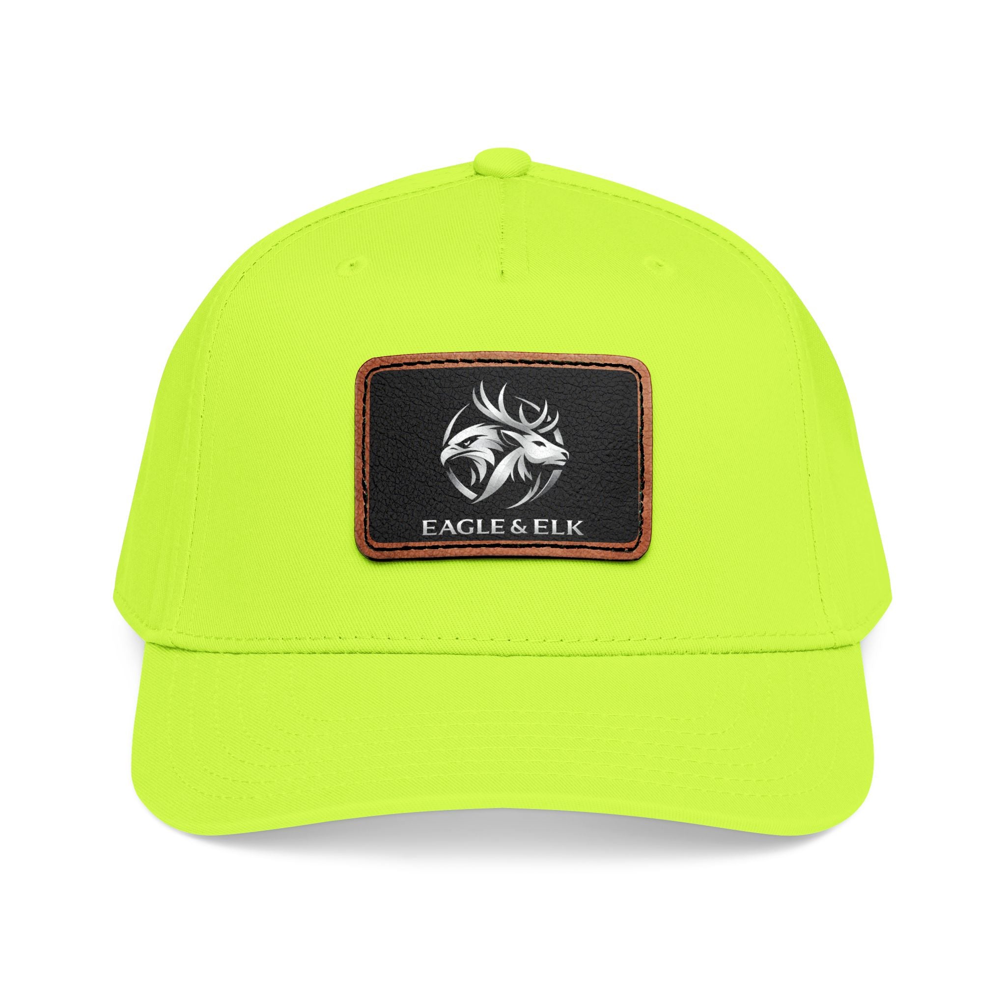 Eagles & Elk Leather Patch Baseball Cap | Two-Tone Mid Profile