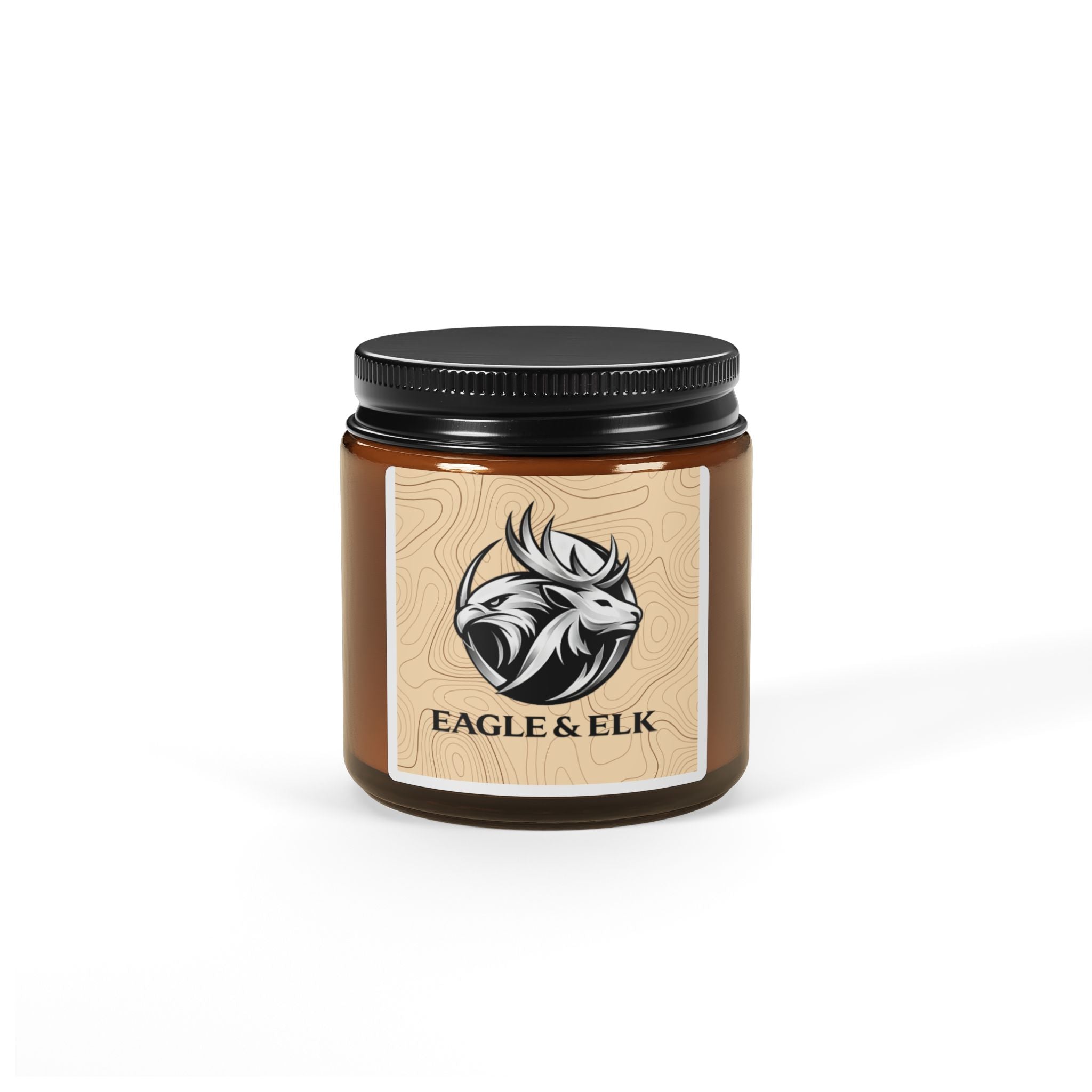 "Map" Scented Soy Candle (Multi-Size, Amber Jar)