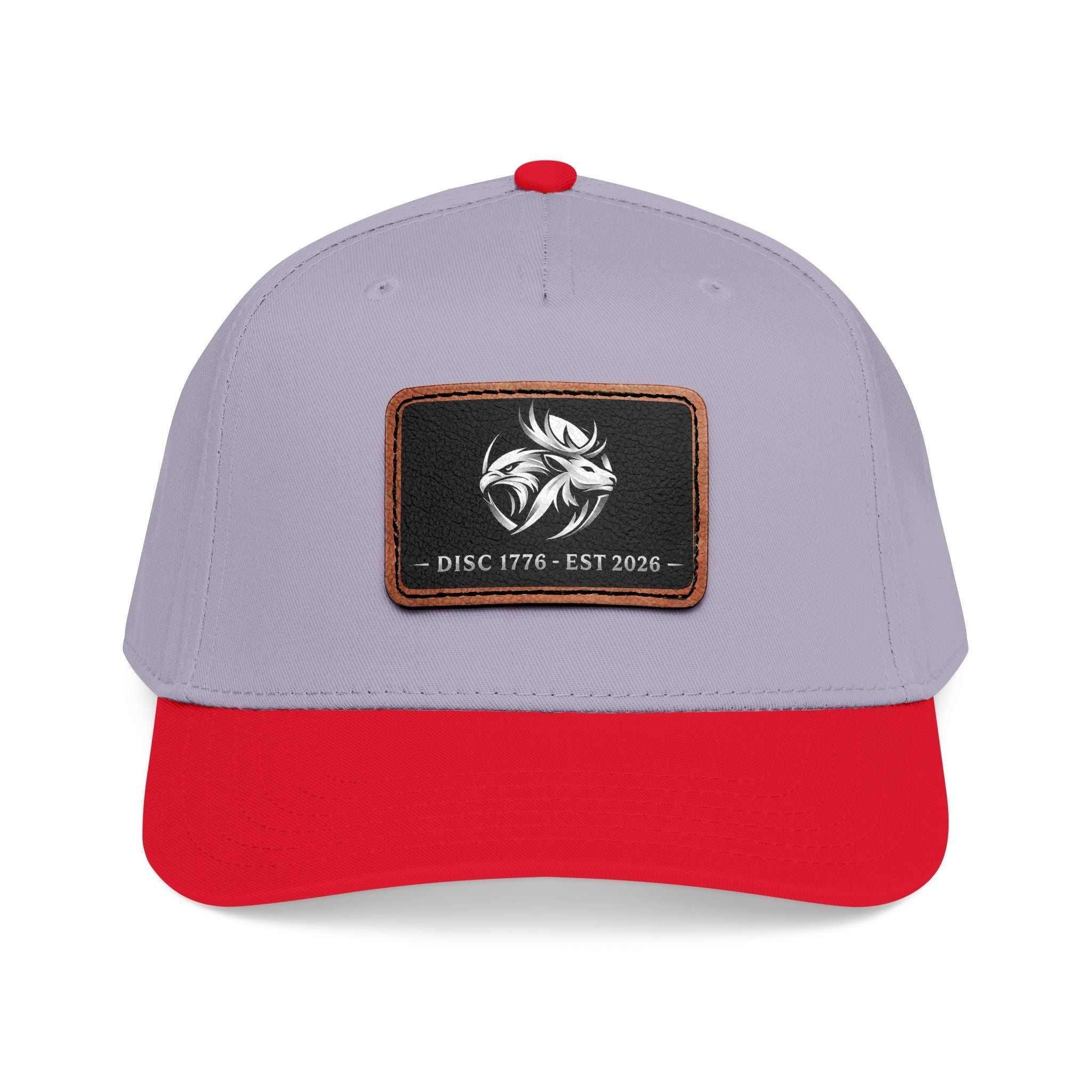 Mid Profile Baseball Cap with Leather Patch (Rectangle)