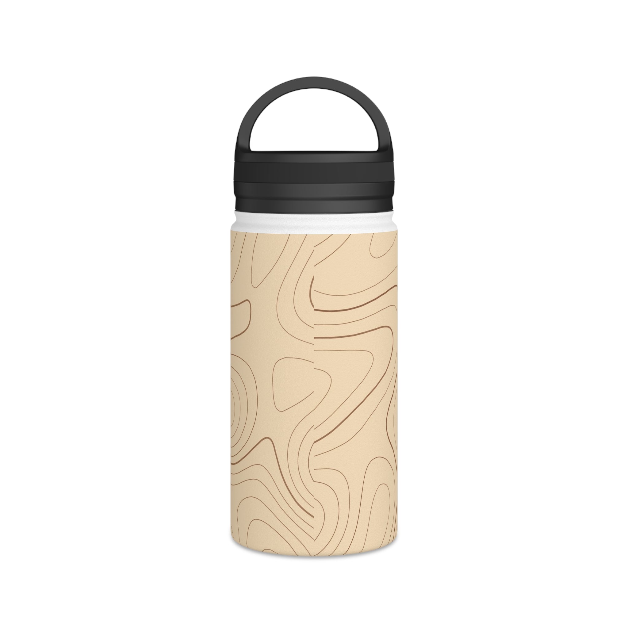 "Map" Stainless Steel Water Bottle, Handle Lid