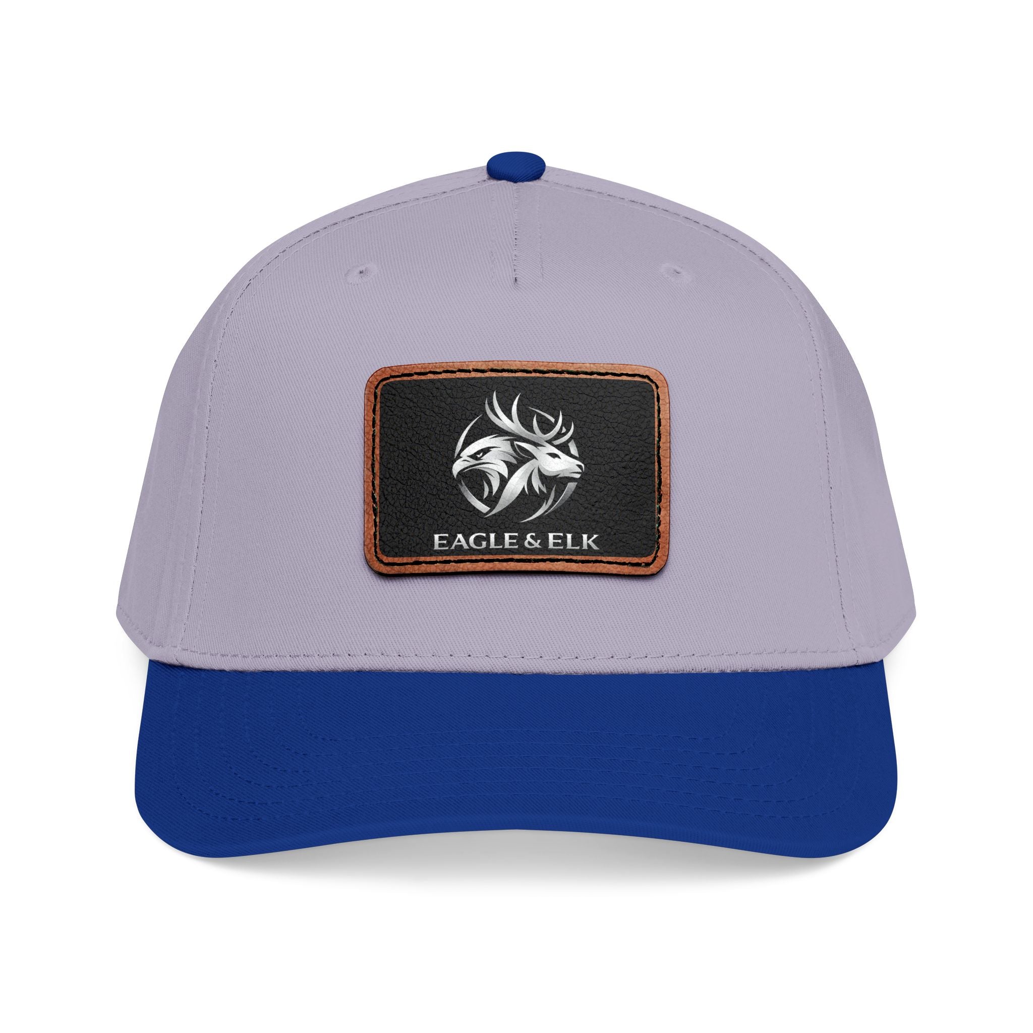 Eagles & Elk Leather Patch Baseball Cap | Two-Tone Mid Profile