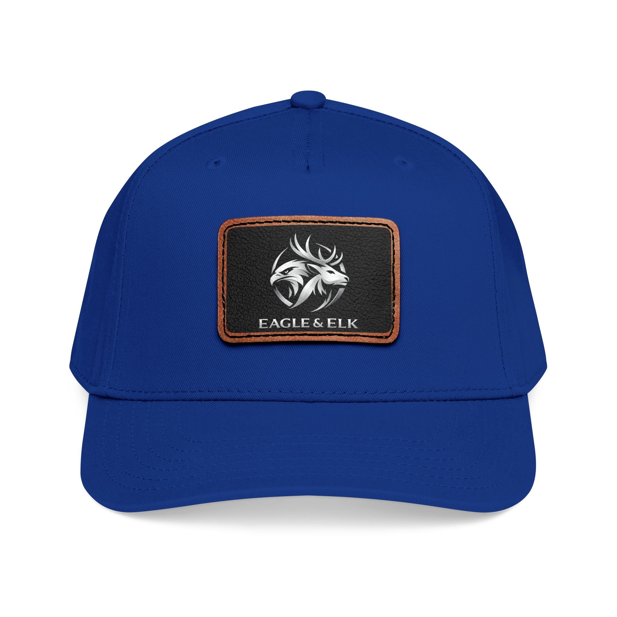 Eagles & Elk Leather Patch Baseball Cap | Two-Tone Mid Profile