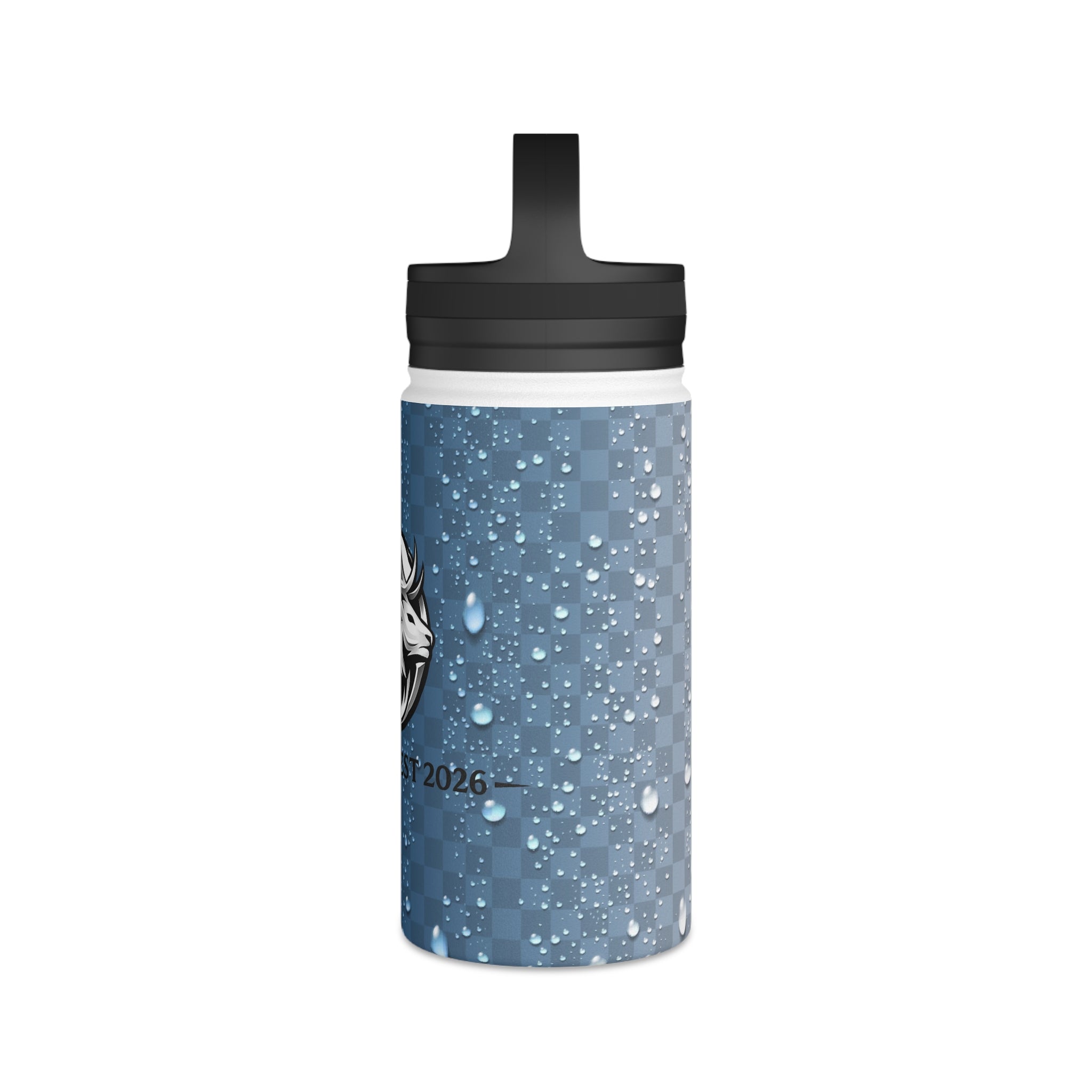 "Droplet" Stainless Steel Water Bottle, Handle Lid