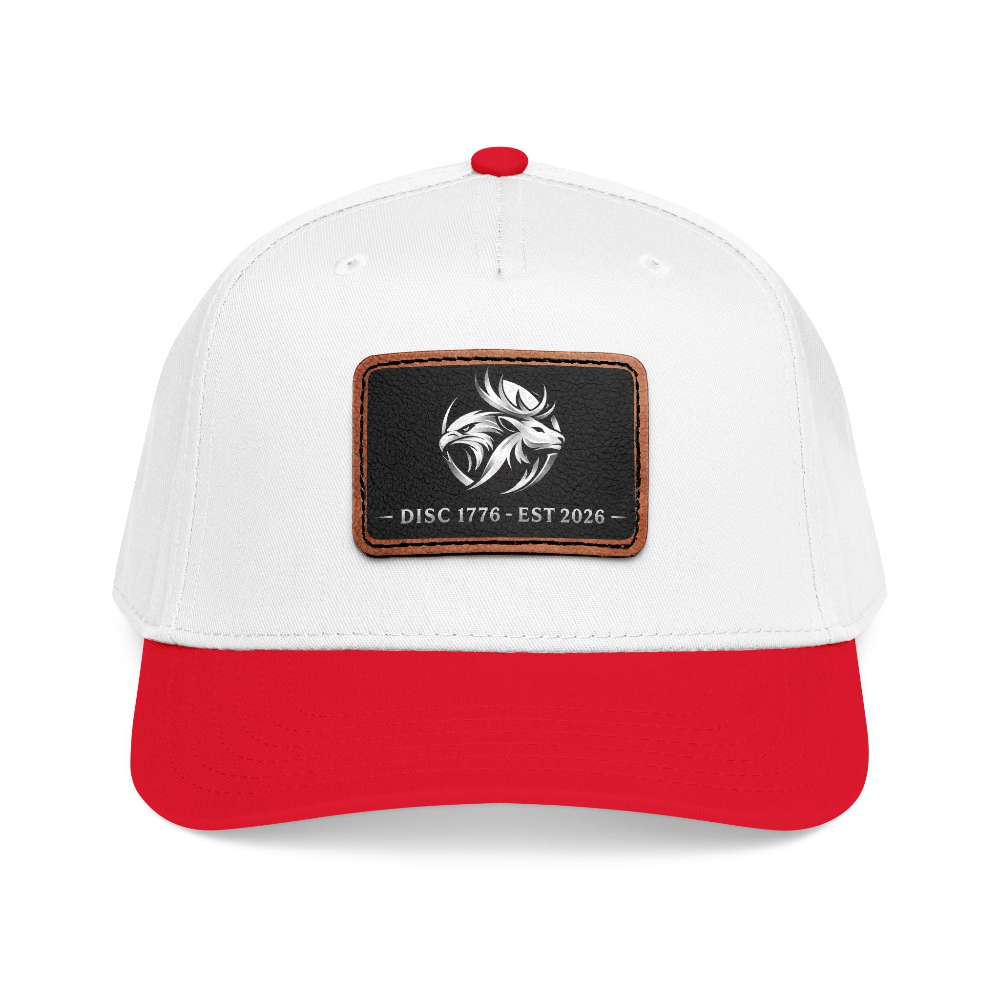 Mid Profile Baseball Cap with Leather Patch (Rectangle)