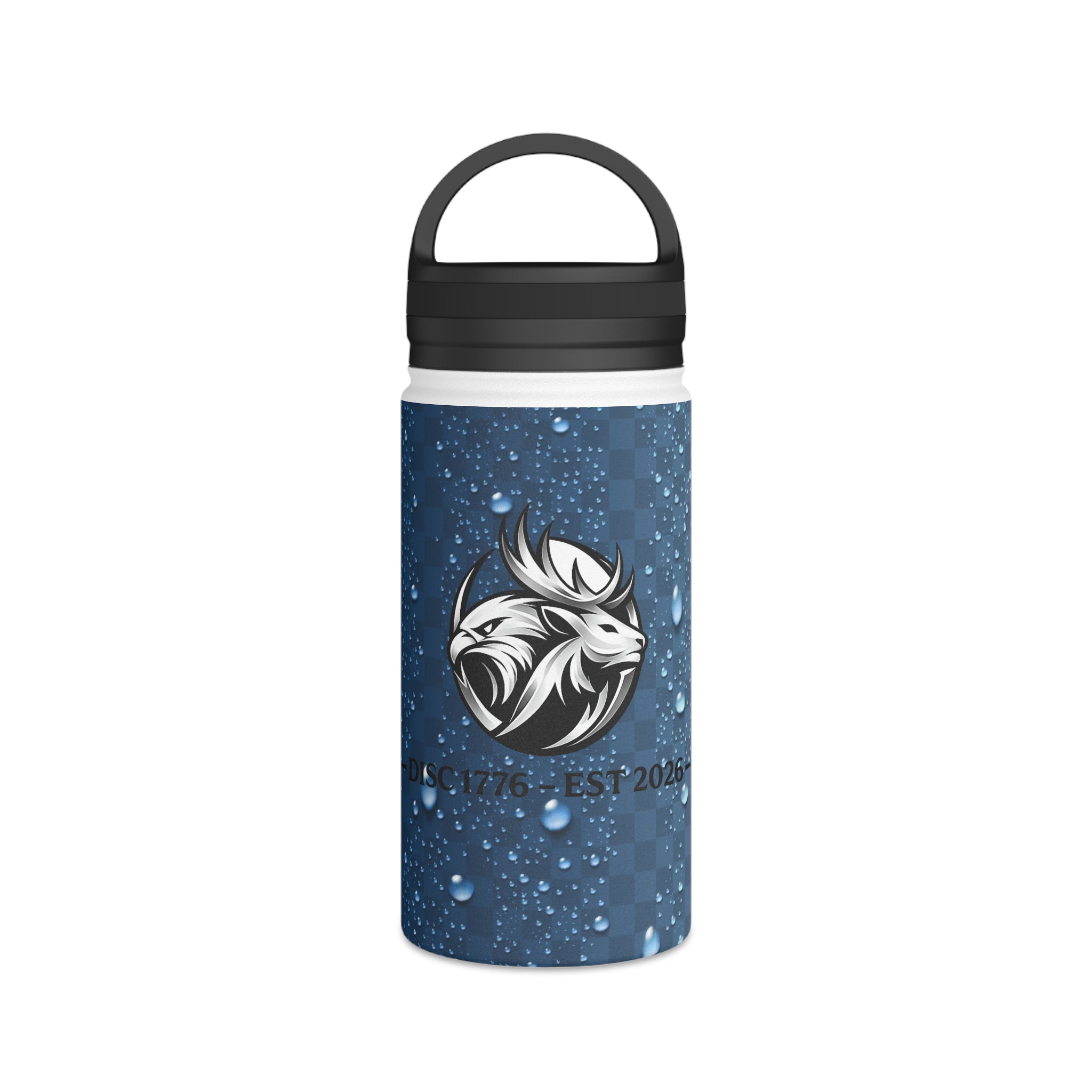 "Droplet" Stainless Steel Water Bottle, Handle Lid