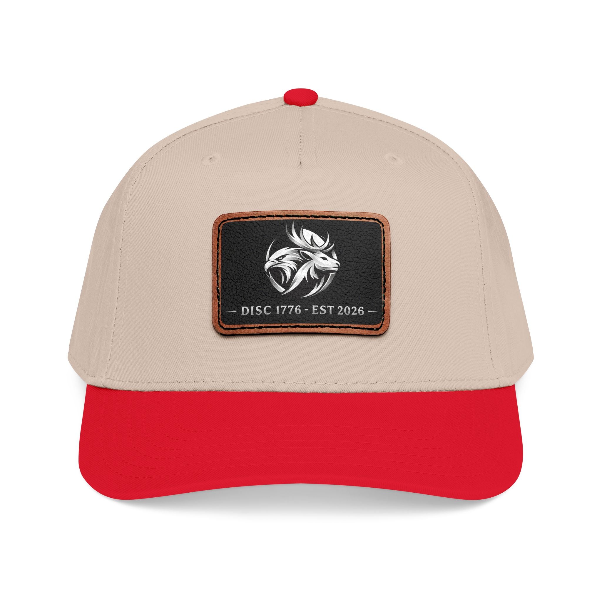 Mid Profile Baseball Cap with Leather Patch (Rectangle)