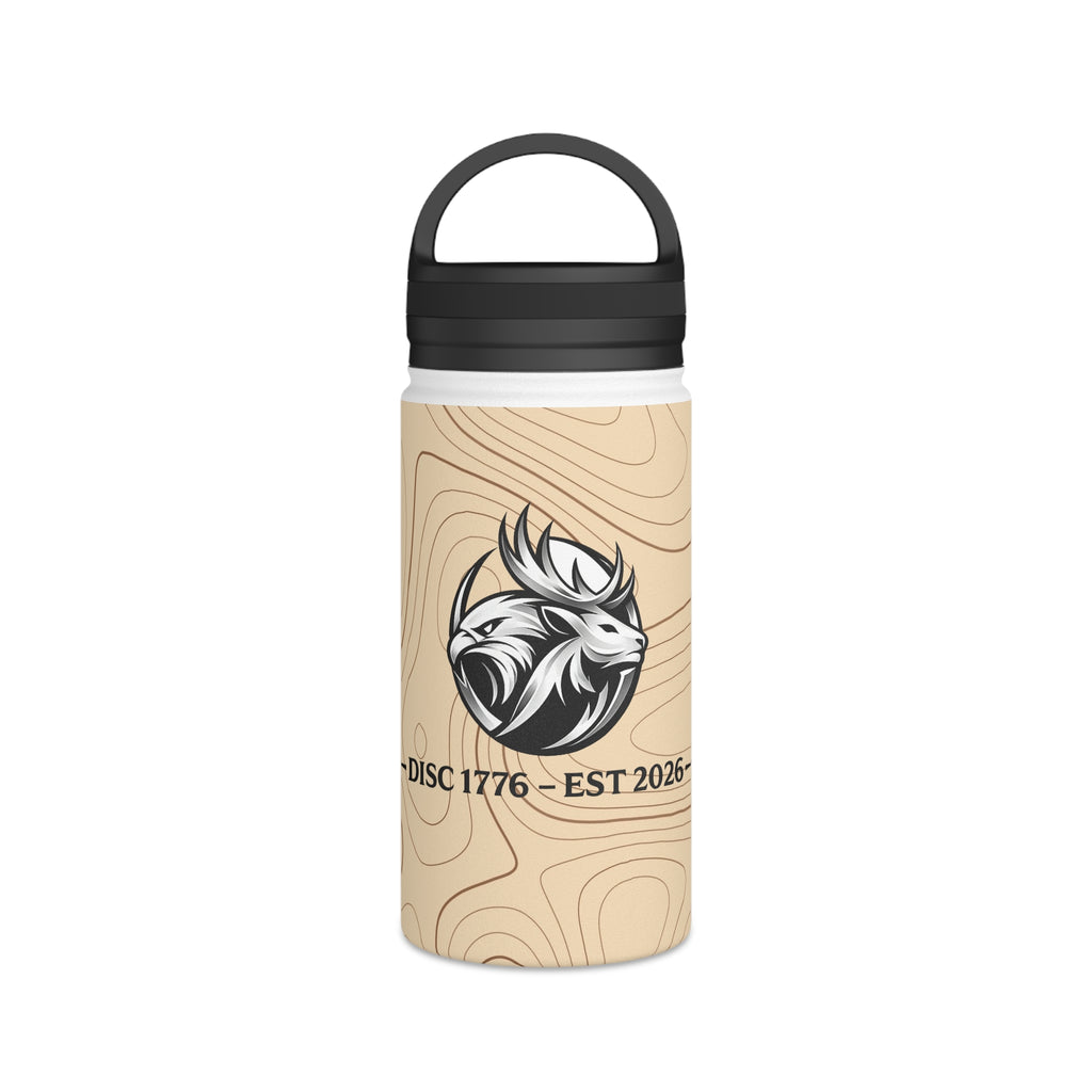 "Map" Stainless Steel Water Bottle, Handle Lid