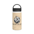 "Map" Stainless Steel Water Bottle, Handle Lid