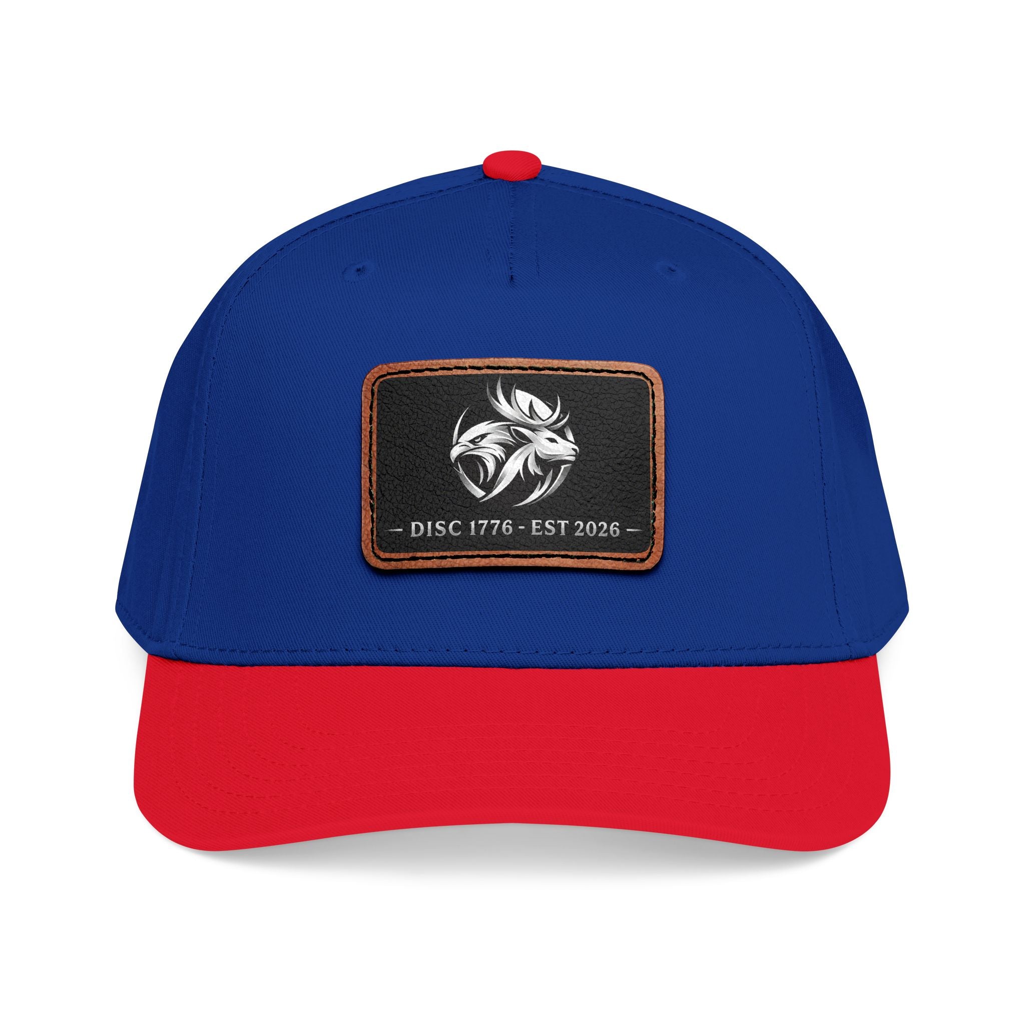 Mid Profile Baseball Cap with Leather Patch (Rectangle)