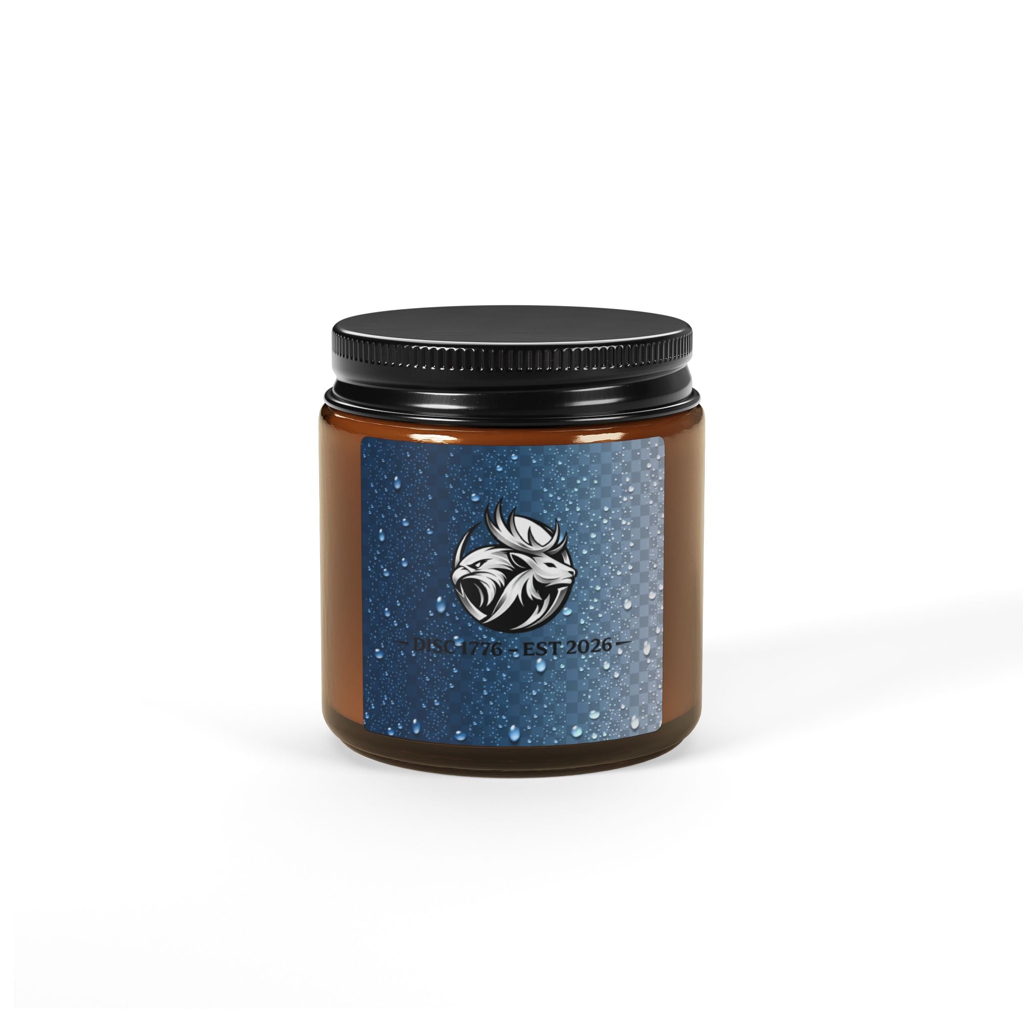 "Droplets" Scented Soy Candle (Multi-Size, Amber Jar)