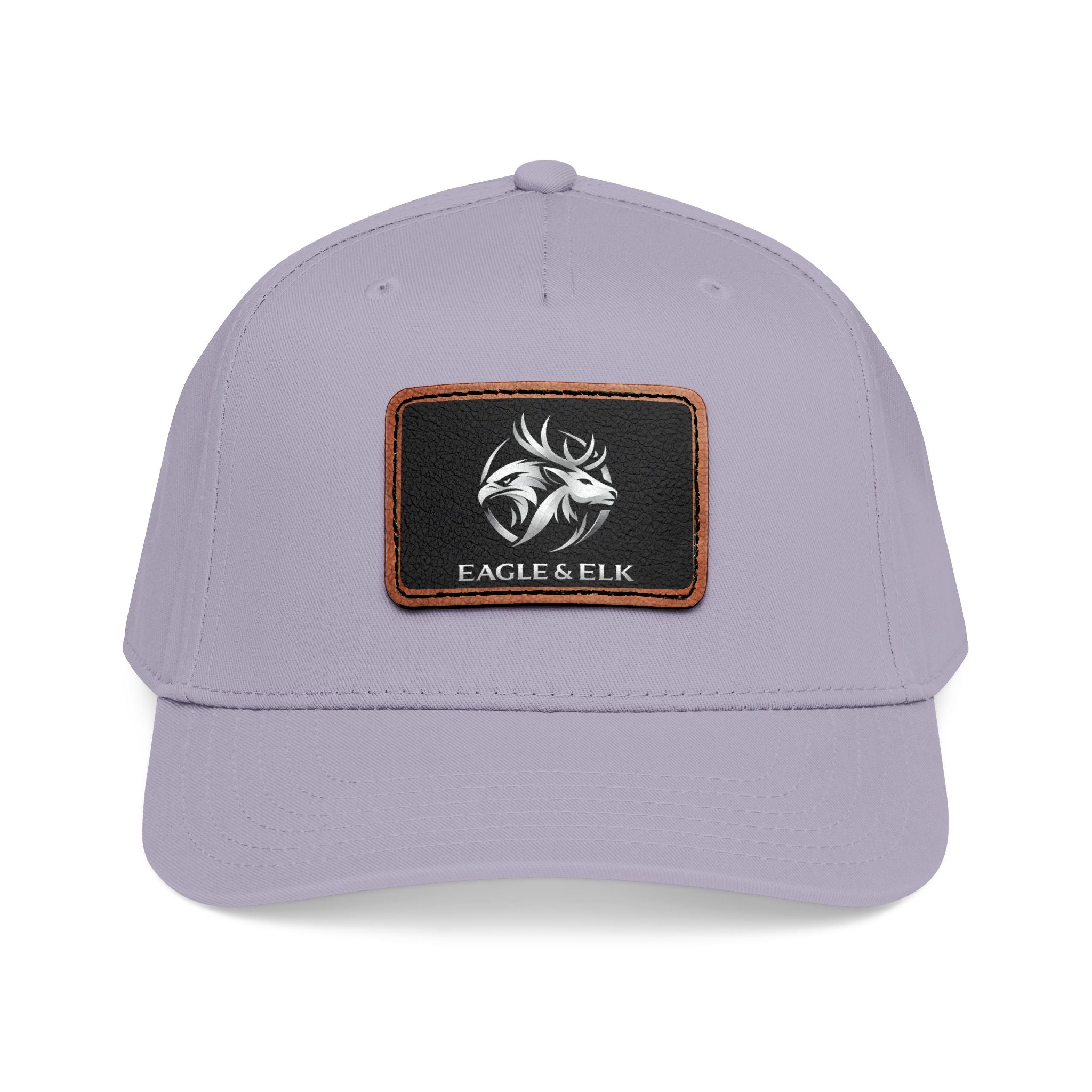 Eagles & Elk Leather Patch Baseball Cap | Two-Tone Mid Profile