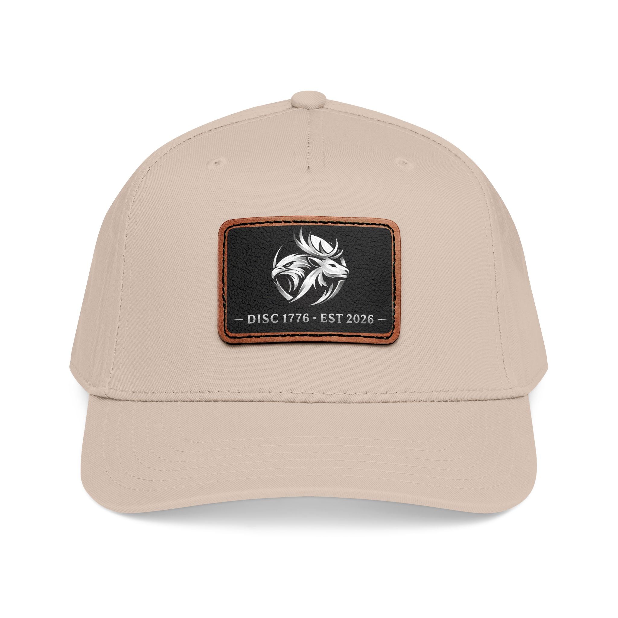 Mid Profile Baseball Cap with Leather Patch (Rectangle)