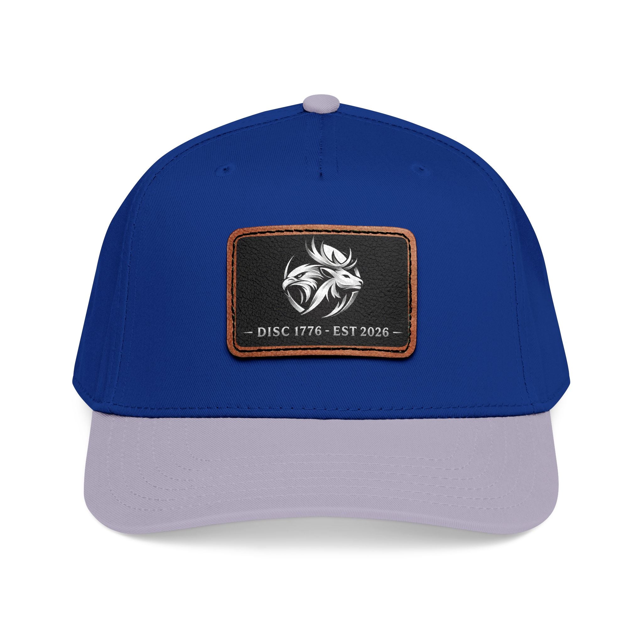 Mid Profile Baseball Cap with Leather Patch (Rectangle)