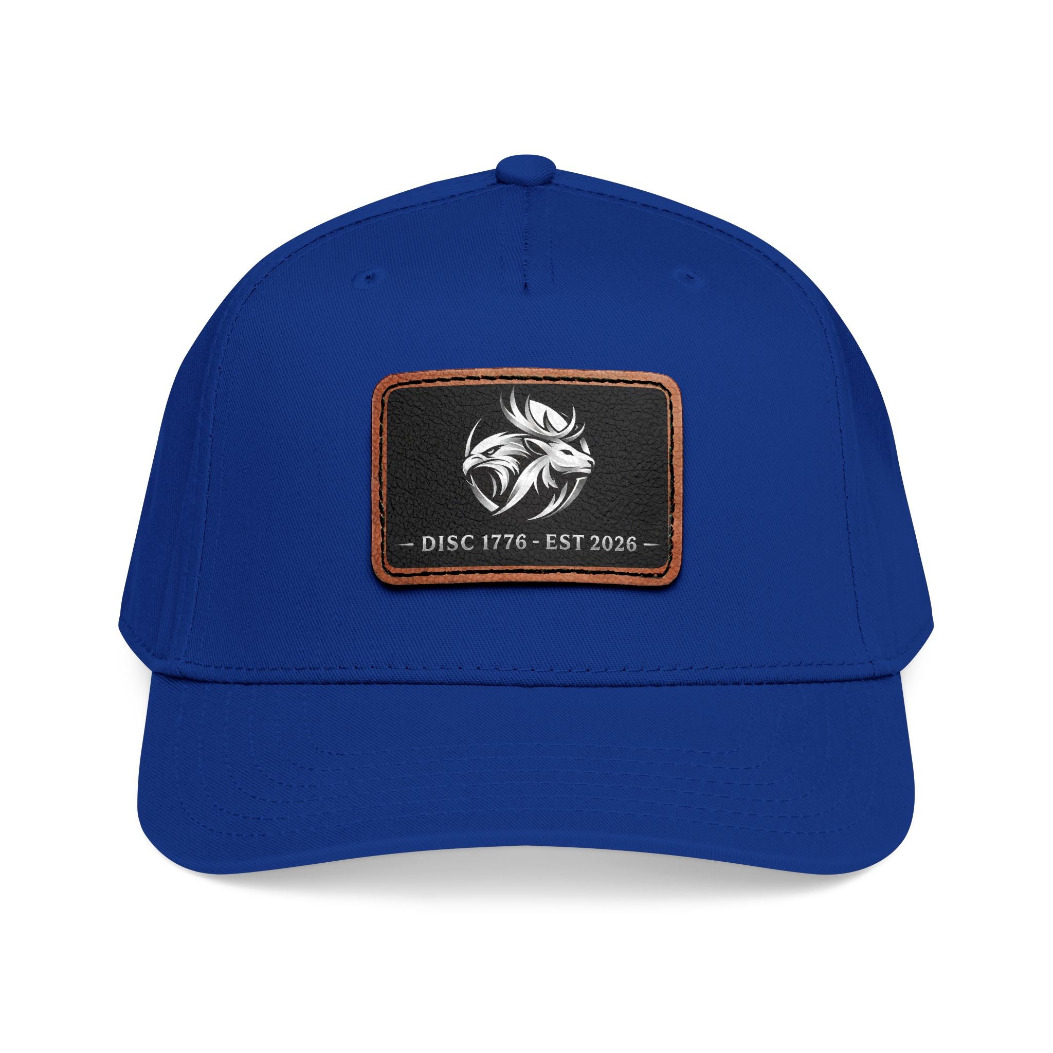 Mid Profile Baseball Cap with Leather Patch (Rectangle)