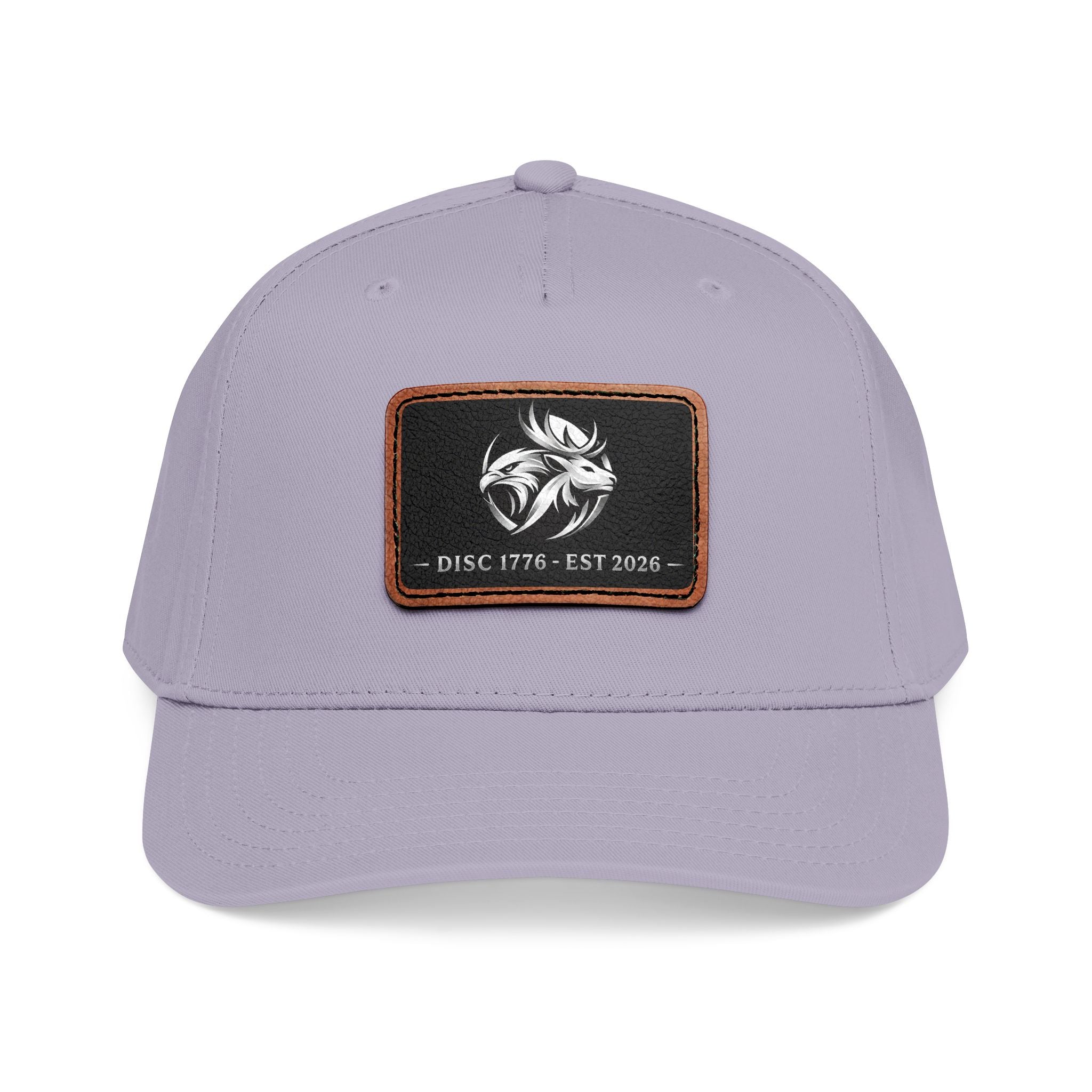 Mid Profile Baseball Cap with Leather Patch (Rectangle)