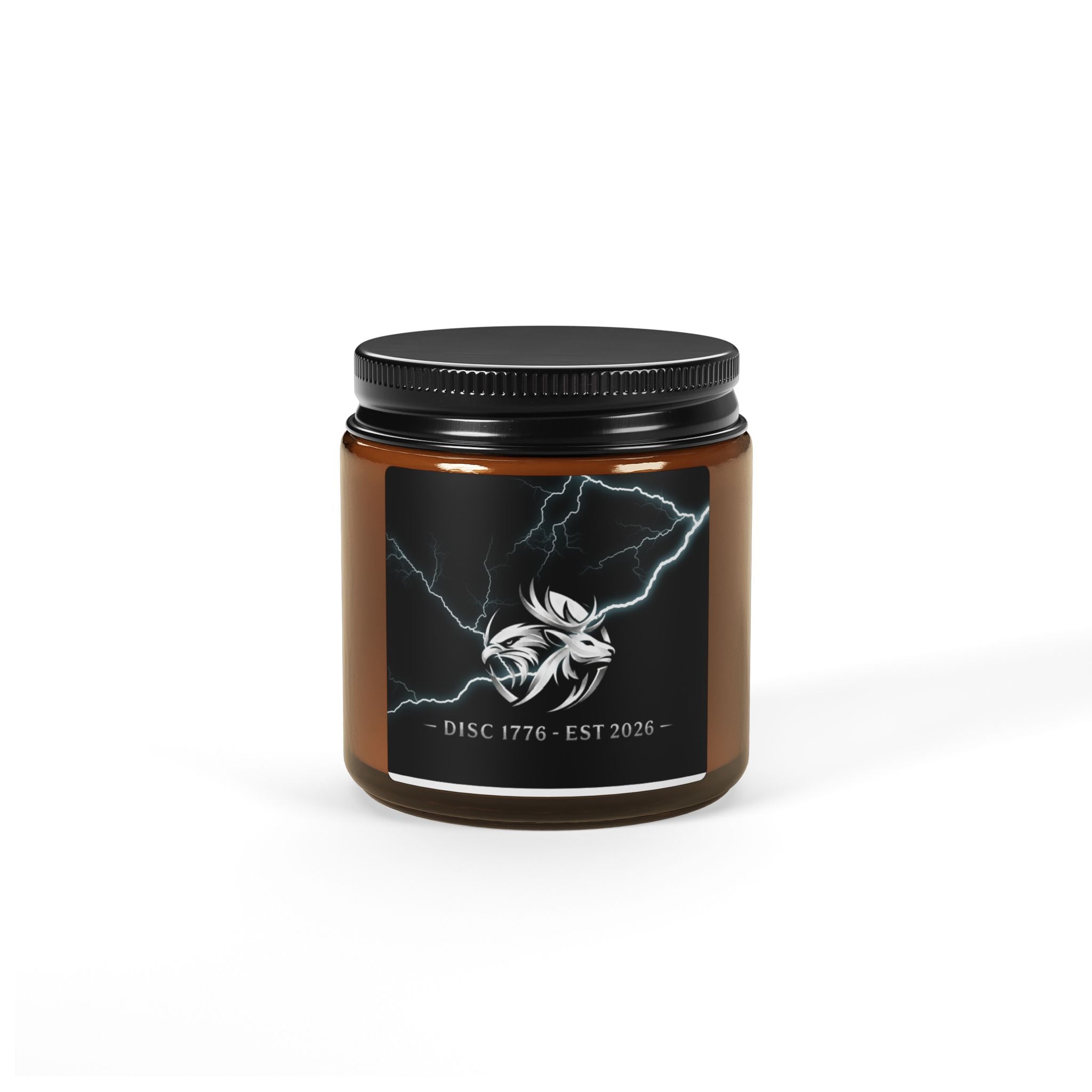 "Bolt" Scented Soy Candle (Multi-Size, Amber Jar)