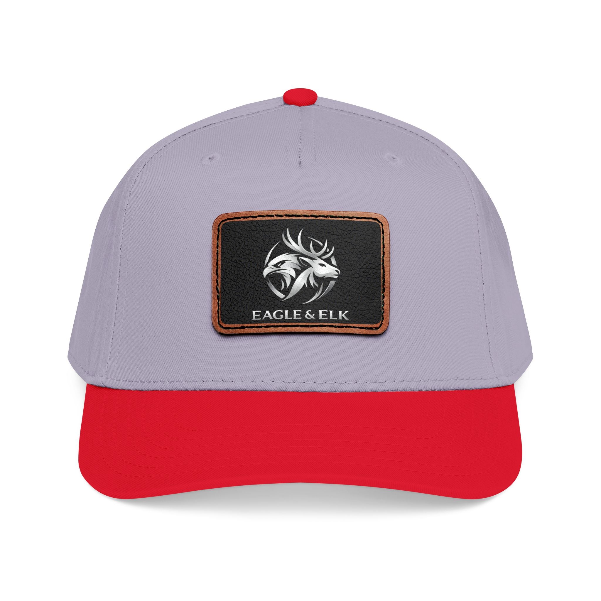 Eagles & Elk Leather Patch Baseball Cap | Two-Tone Mid Profile
