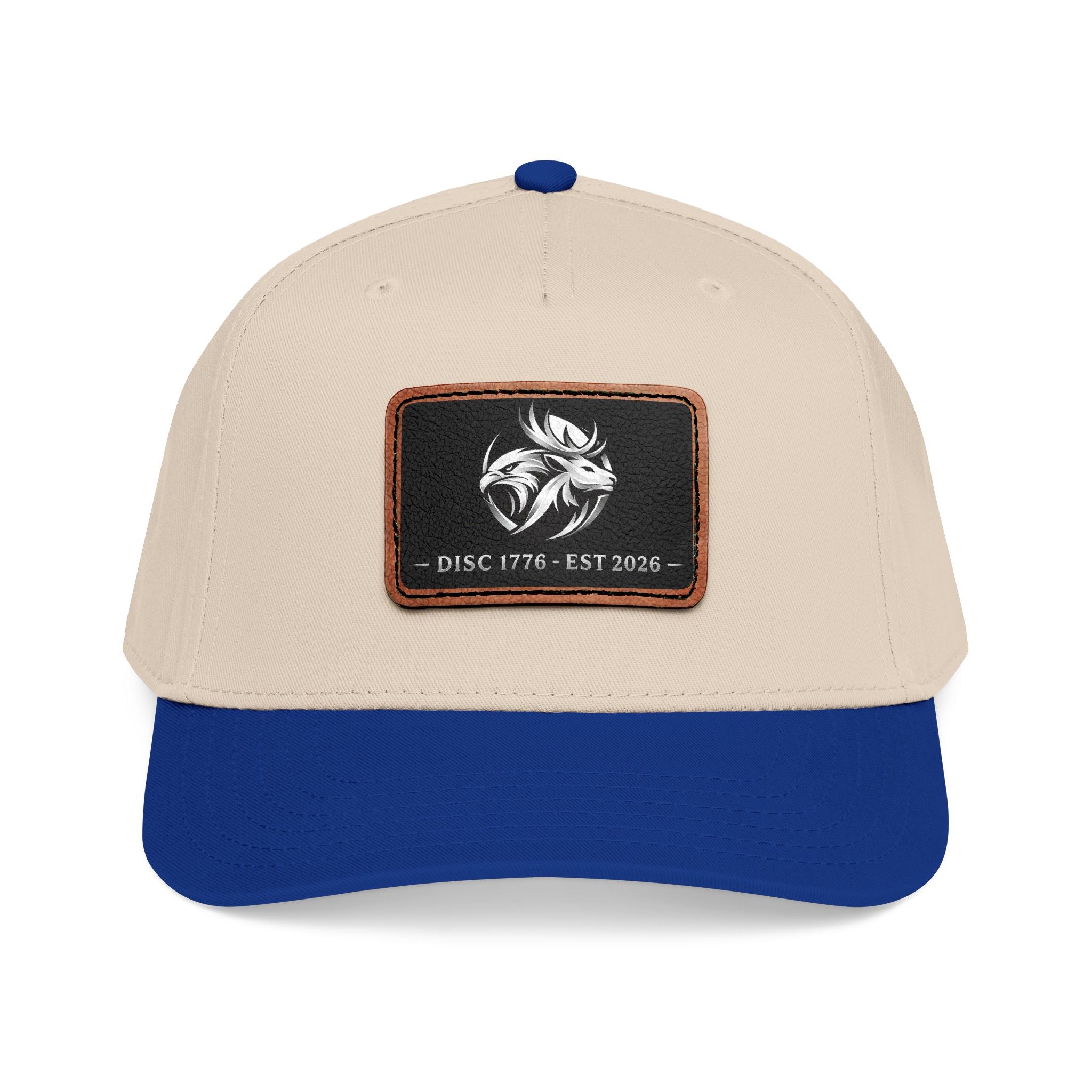 Mid Profile Baseball Cap with Leather Patch (Rectangle)